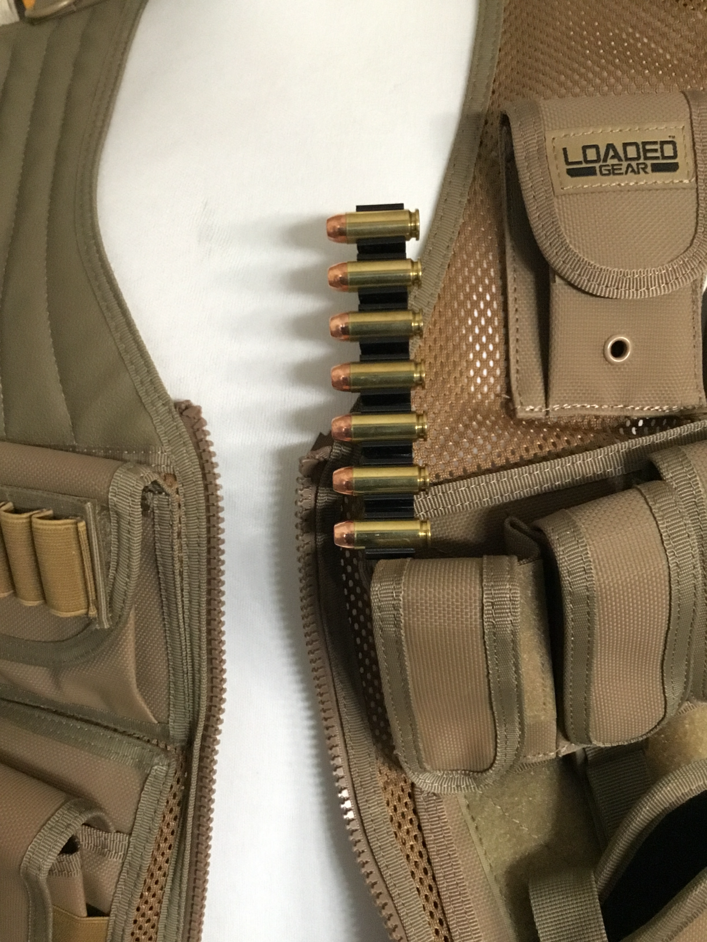 4, 6, 7, 8 or 10 Tactical .10 mm AMMO Bullet HOLDER Vest / Belt Clip Rounds 10mm