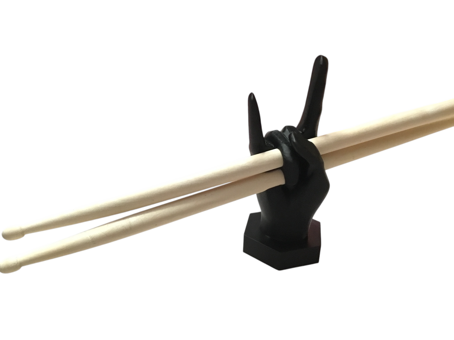 Rock-On Drumstick Holder Stand Display -Any Color SSWI, Heavy Metal Hand Gesture