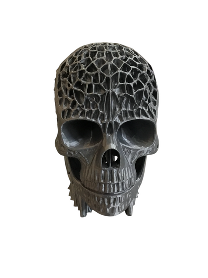 Large Custom Futuristic Lattice Skull Head Collectible Skeleton Decoration SSWI