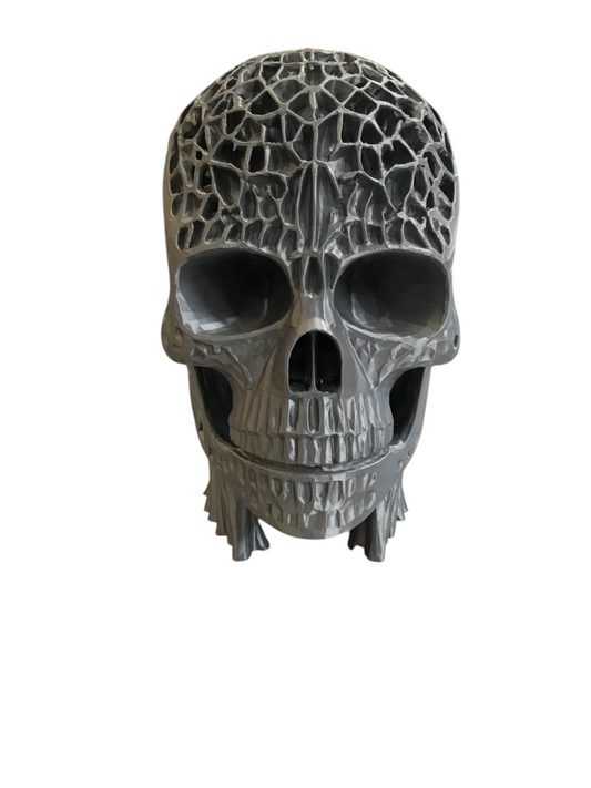 Large Custom Futuristic Lattice Skull Head Collectible Skeleton Decoration SSWI