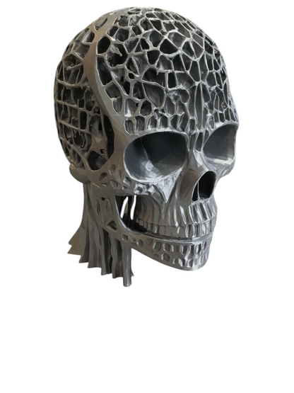 Large Custom Futuristic Lattice Skull Head Collectible Skeleton Decoration SSWI
