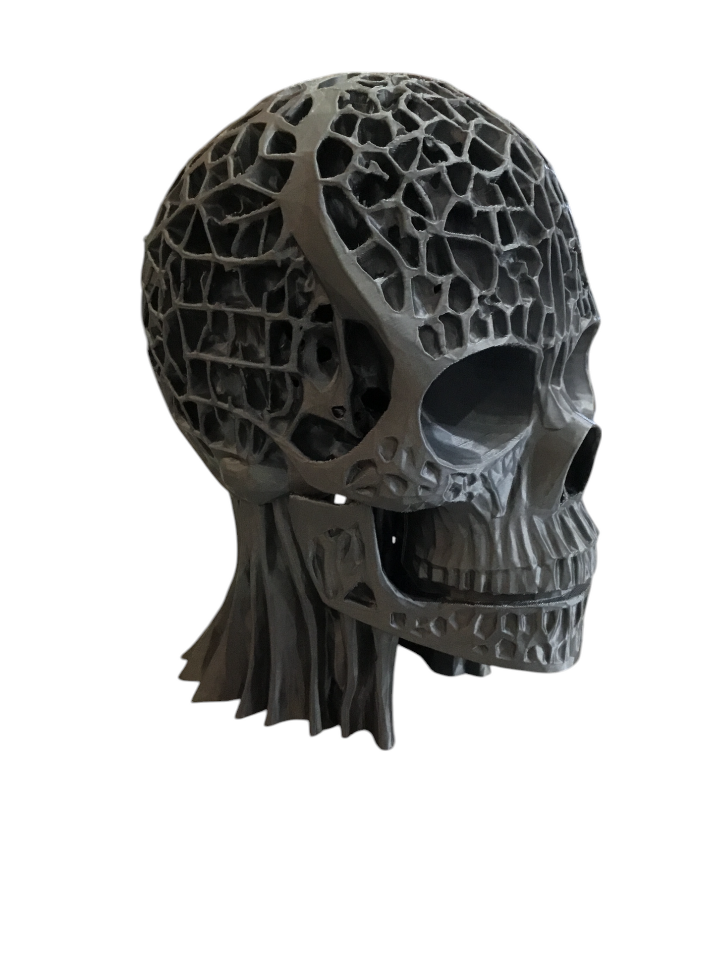 Large Custom Futuristic Lattice Skull Head Collectible Skeleton Decoration SSWI