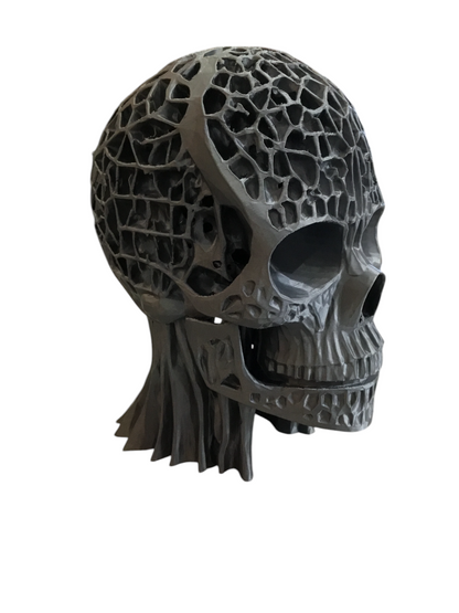 Large Custom Futuristic Lattice Skull Head Collectible Skeleton Decoration SSWI
