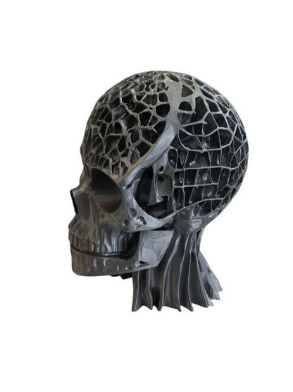 Large Custom Futuristic Lattice Skull Head Collectible Skeleton Decoration SSWI