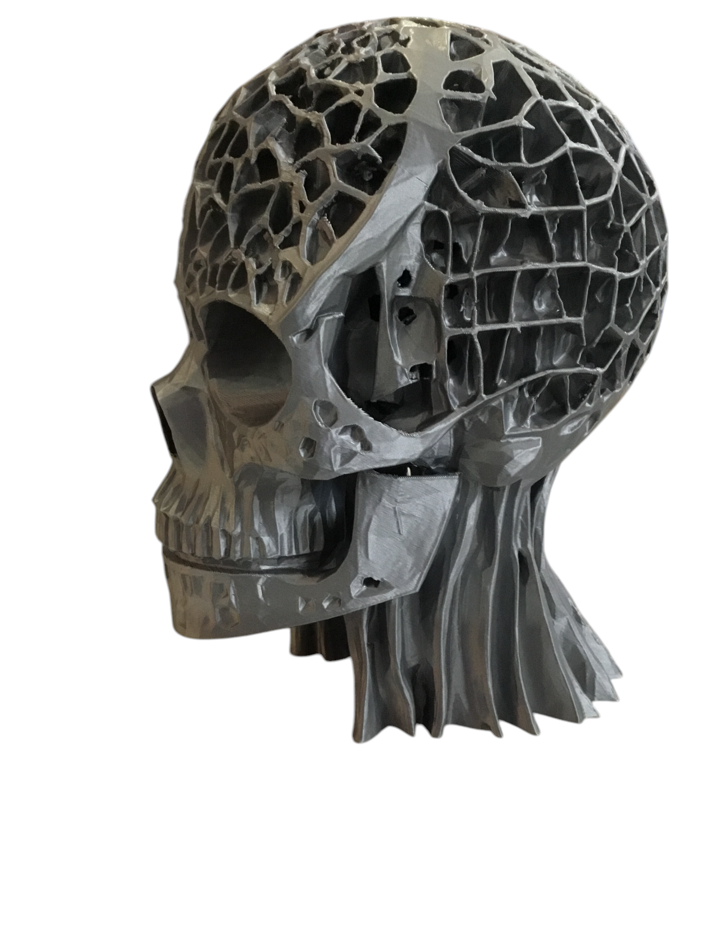 Large Custom Futuristic Lattice Skull Head Collectible Skeleton Decoration SSWI