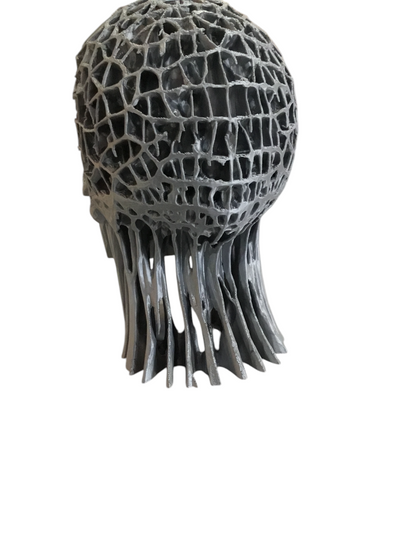 Large Custom Futuristic Lattice Skull Head Collectible Skeleton Decoration SSWI
