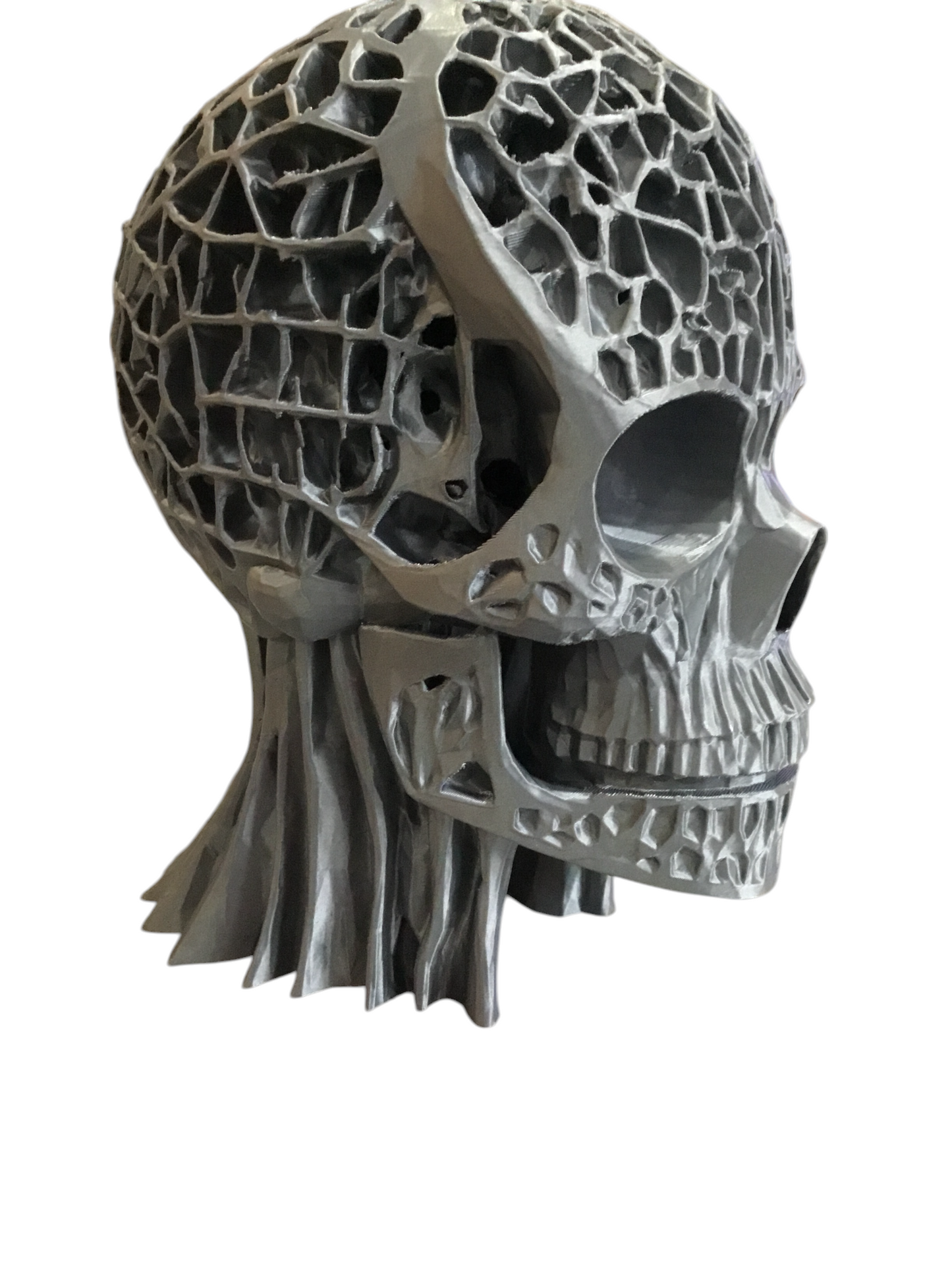 Large Custom Futuristic Lattice Skull Head Collectible Skeleton Decoration SSWI