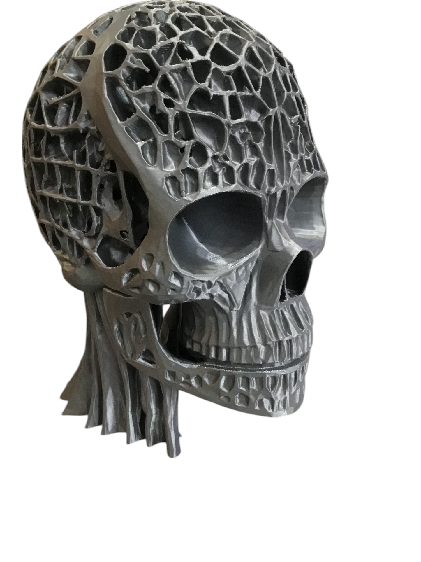 Large Custom Futuristic Lattice Skull Head Collectible Skeleton Decoration SSWI