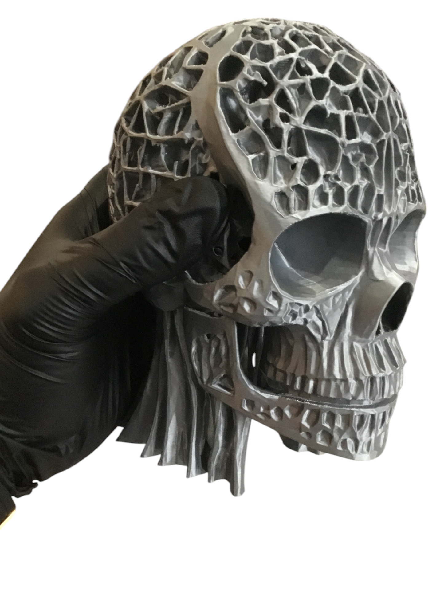 Large Custom Futuristic Lattice Skull Head Collectible Skeleton Decoration SSWI
