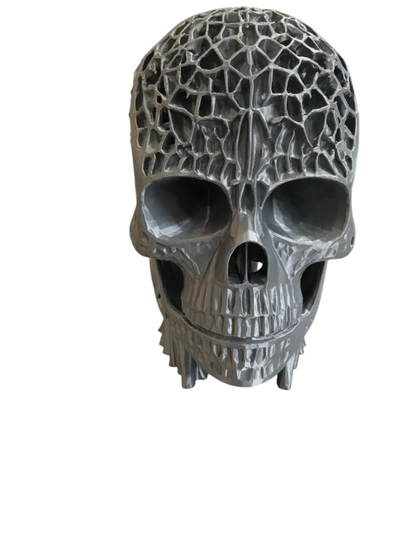 Large Custom Futuristic Lattice Skull Head Collectible Skeleton Decoration SSWI