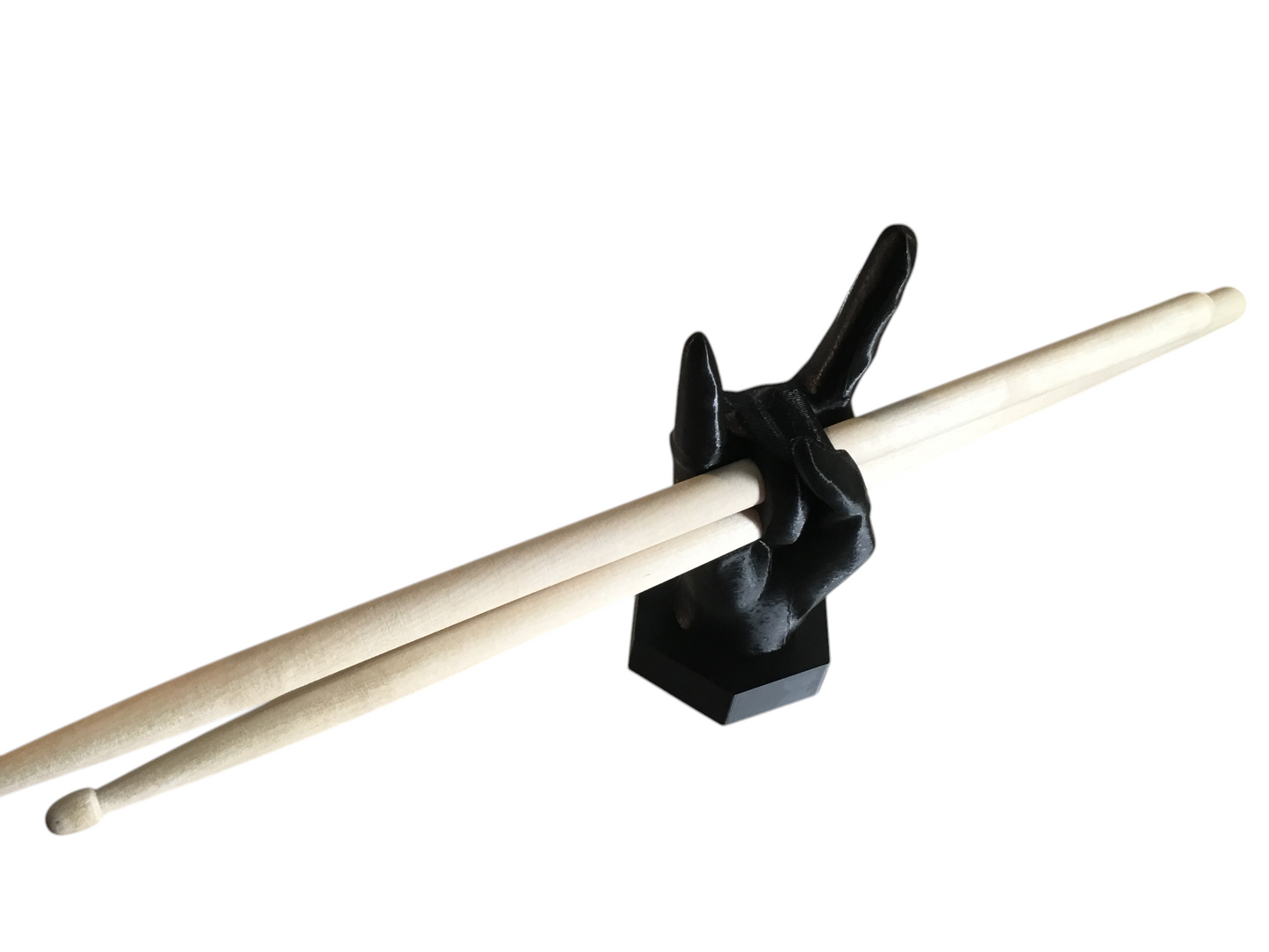 Rock-On Drumstick Holder Stand Display -Any Color SSWI, Heavy Metal Hand Gesture