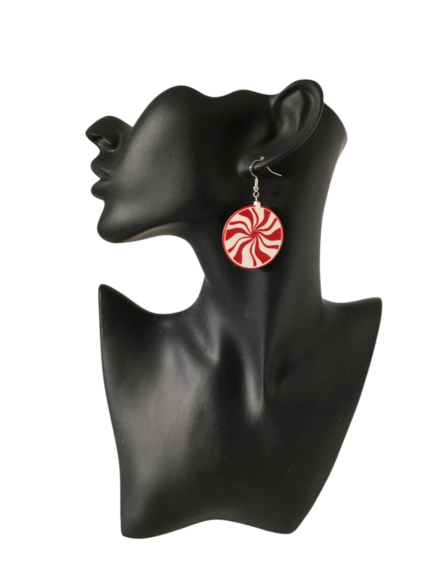 The White Stripes Jack White Peppermint Swirl Earrings 925 Sterling Silver Hooks