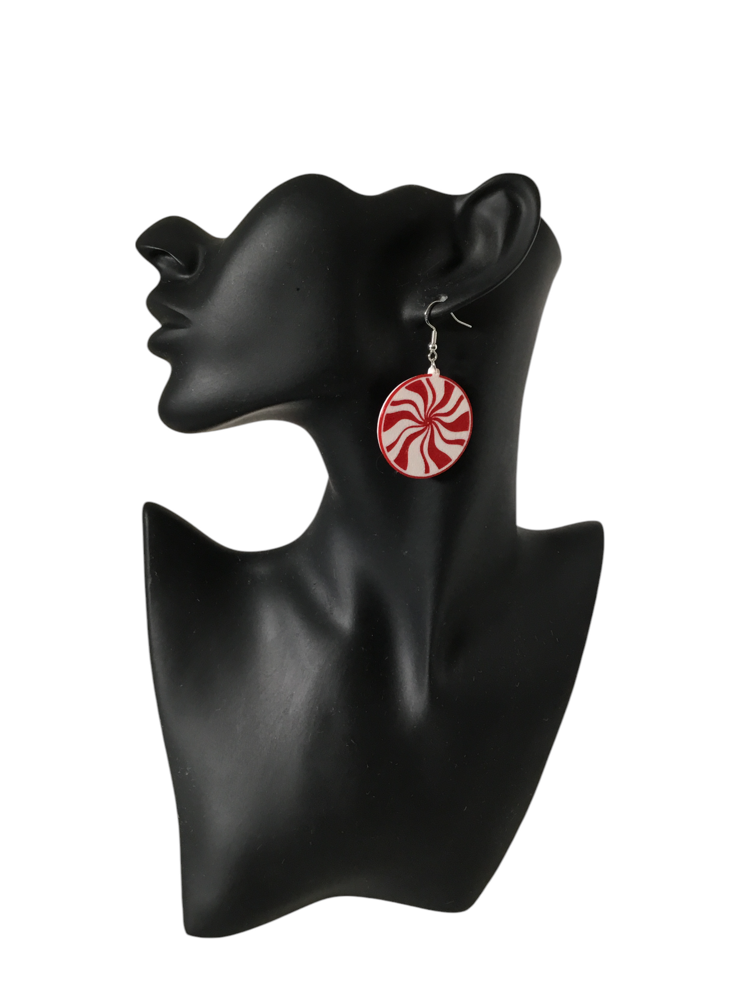 The White Stripes Jack White Peppermint Swirl Earrings 925 Sterling Silver Hooks