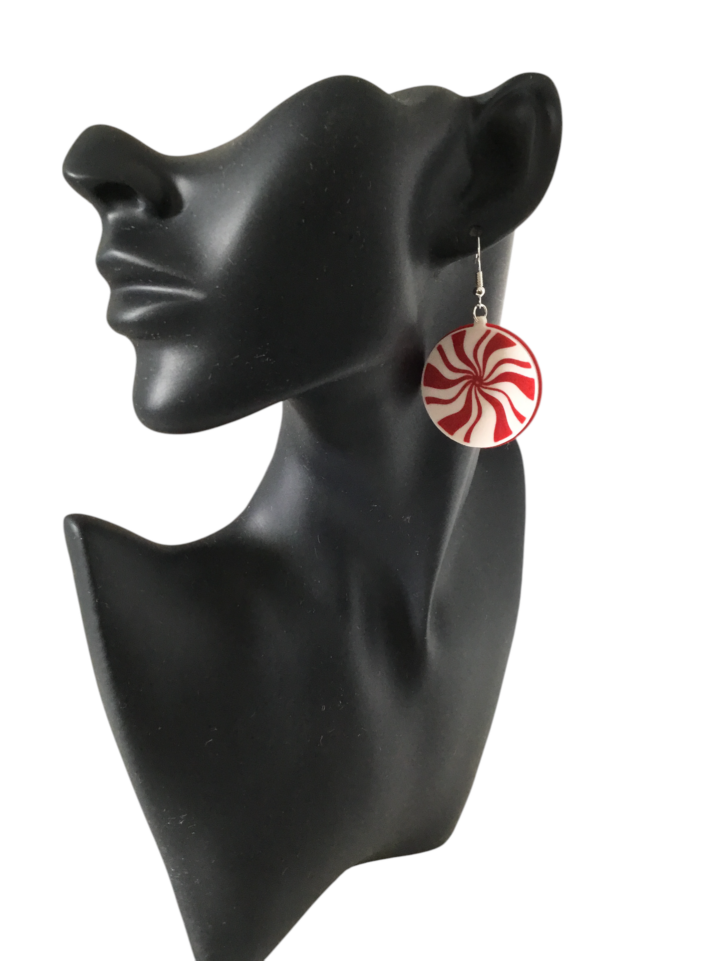 The White Stripes Jack White Peppermint Swirl Earrings 925 Sterling Silver Hooks