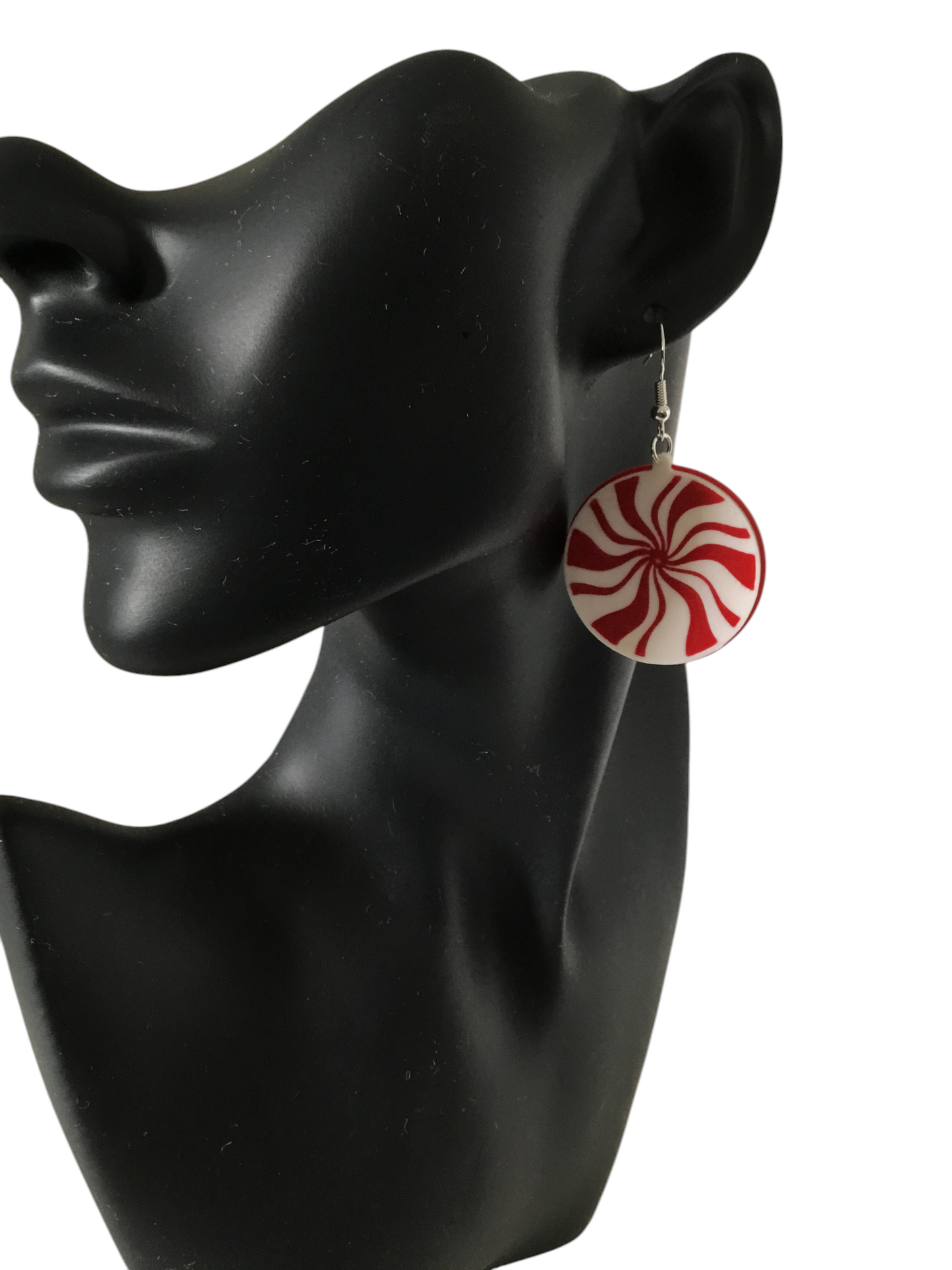 The White Stripes Jack White Peppermint Swirl Earrings 925 Sterling Silver Hooks