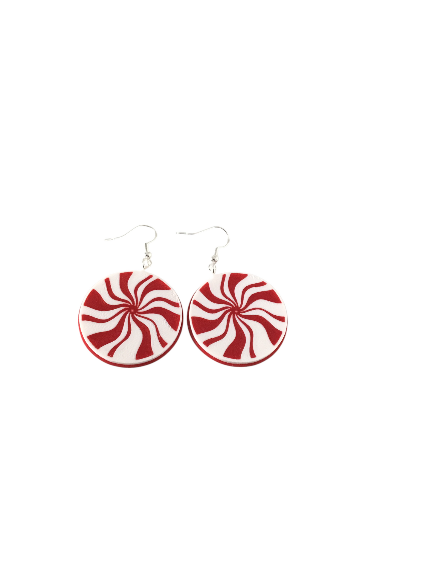 The White Stripes Jack White Peppermint Swirl Earrings 925 Sterling Silver Hooks