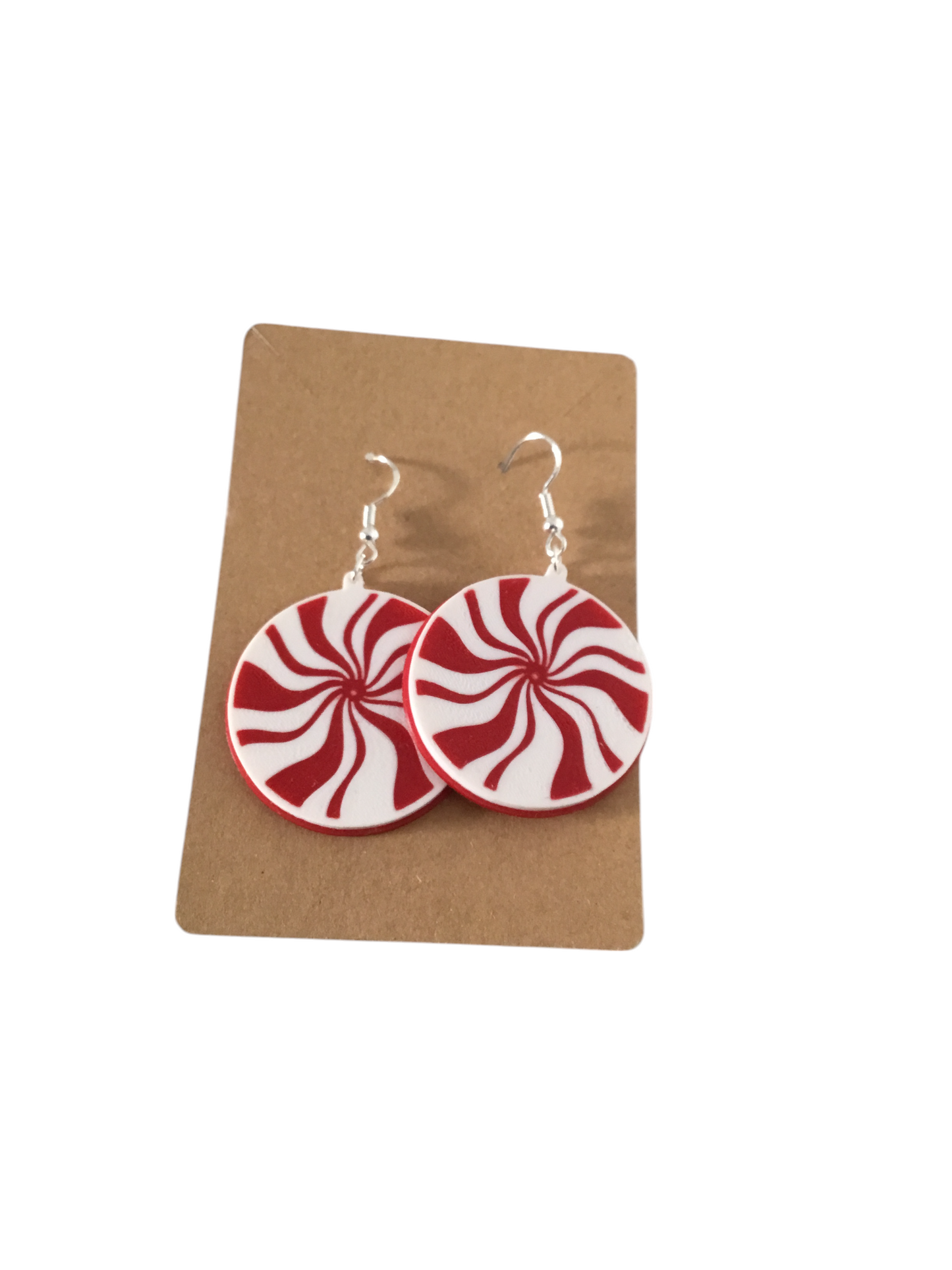 The White Stripes Jack White Peppermint Swirl Earrings 925 Sterling Silver Hooks