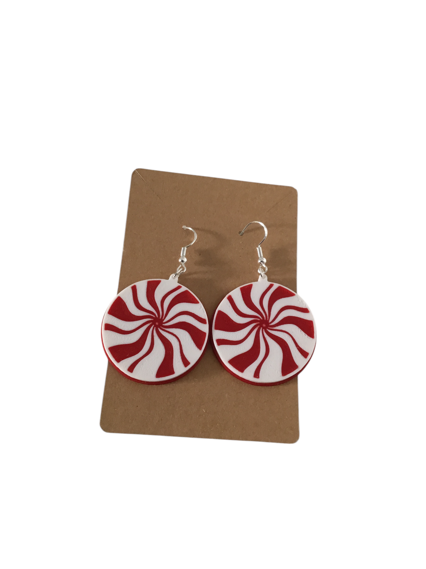 The White Stripes Jack White Peppermint Swirl Earrings 925 Sterling Silver Hooks