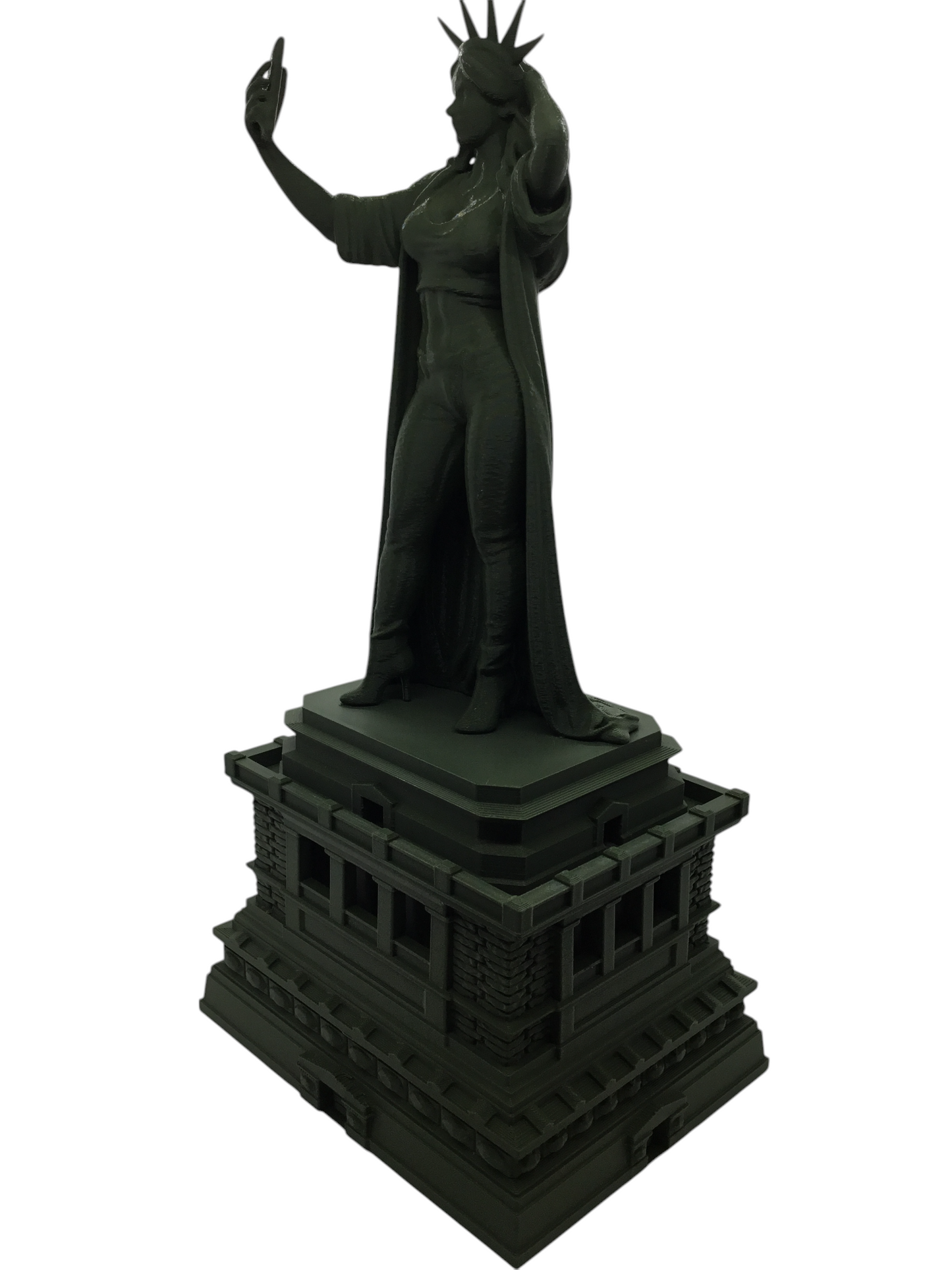 Modern Lady Liberty Statue of Liberty Selfie Style – 12” Tall Sculpture Souvenir