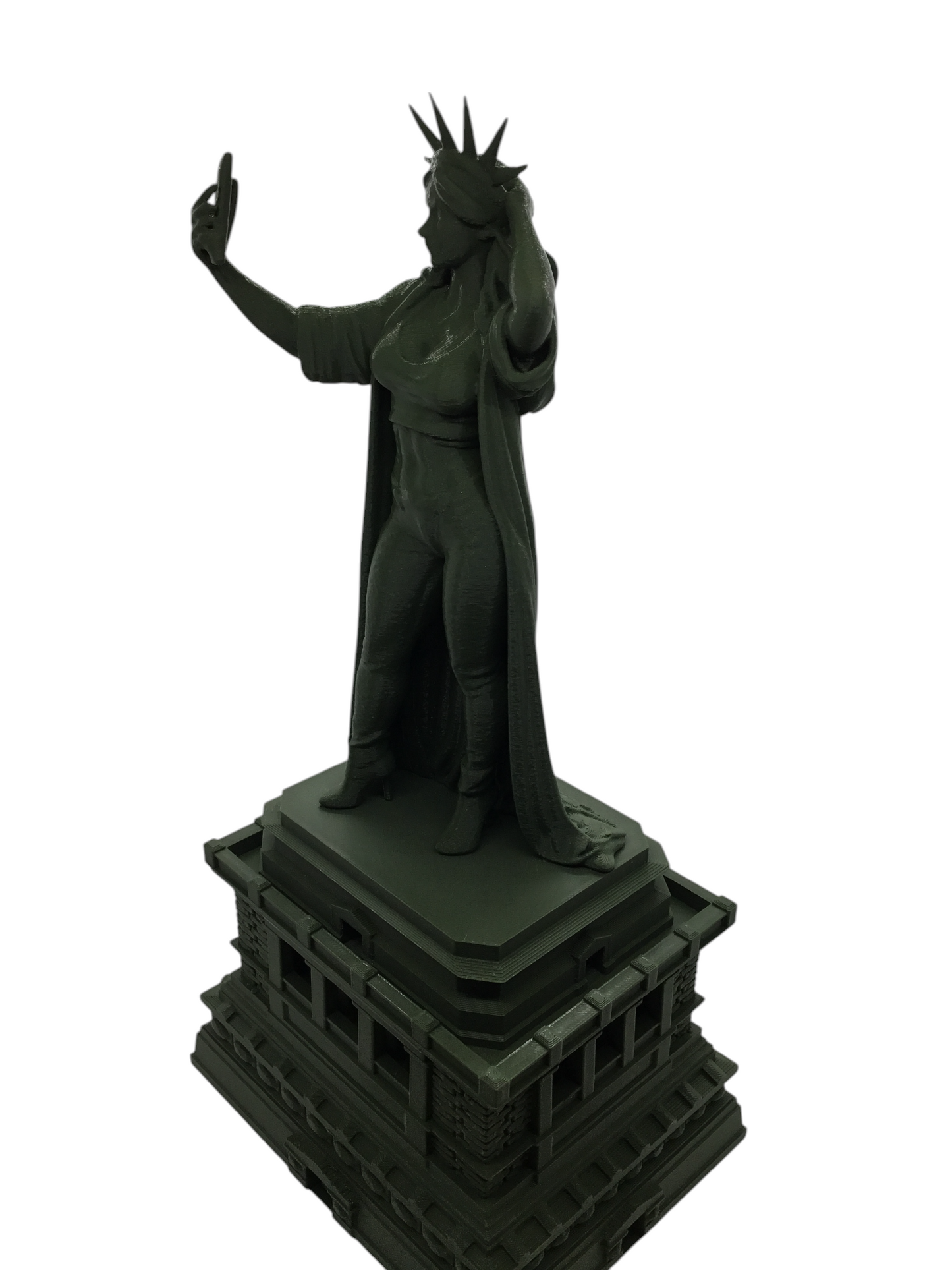 Modern Lady Liberty Statue of Liberty Selfie Style – 12” Tall Sculpture Souvenir