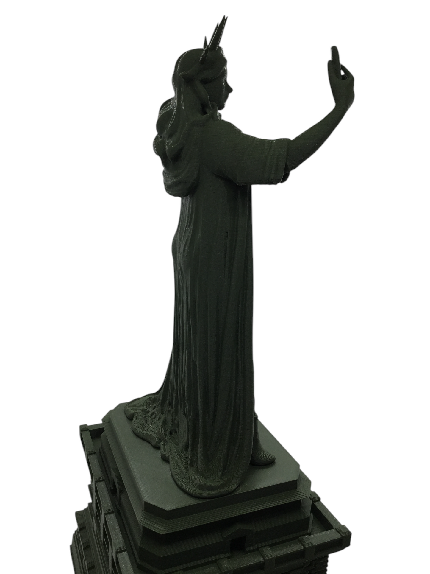 Modern Lady Liberty Statue of Liberty Selfie Style – 12” Tall Sculpture Souvenir