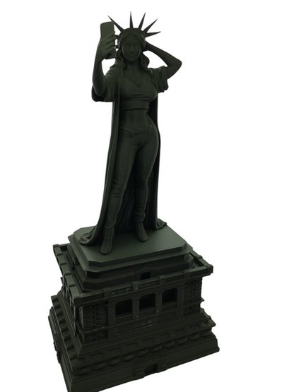 Modern Lady Liberty Statue of Liberty Selfie Style – 12” Tall Sculpture Souvenir