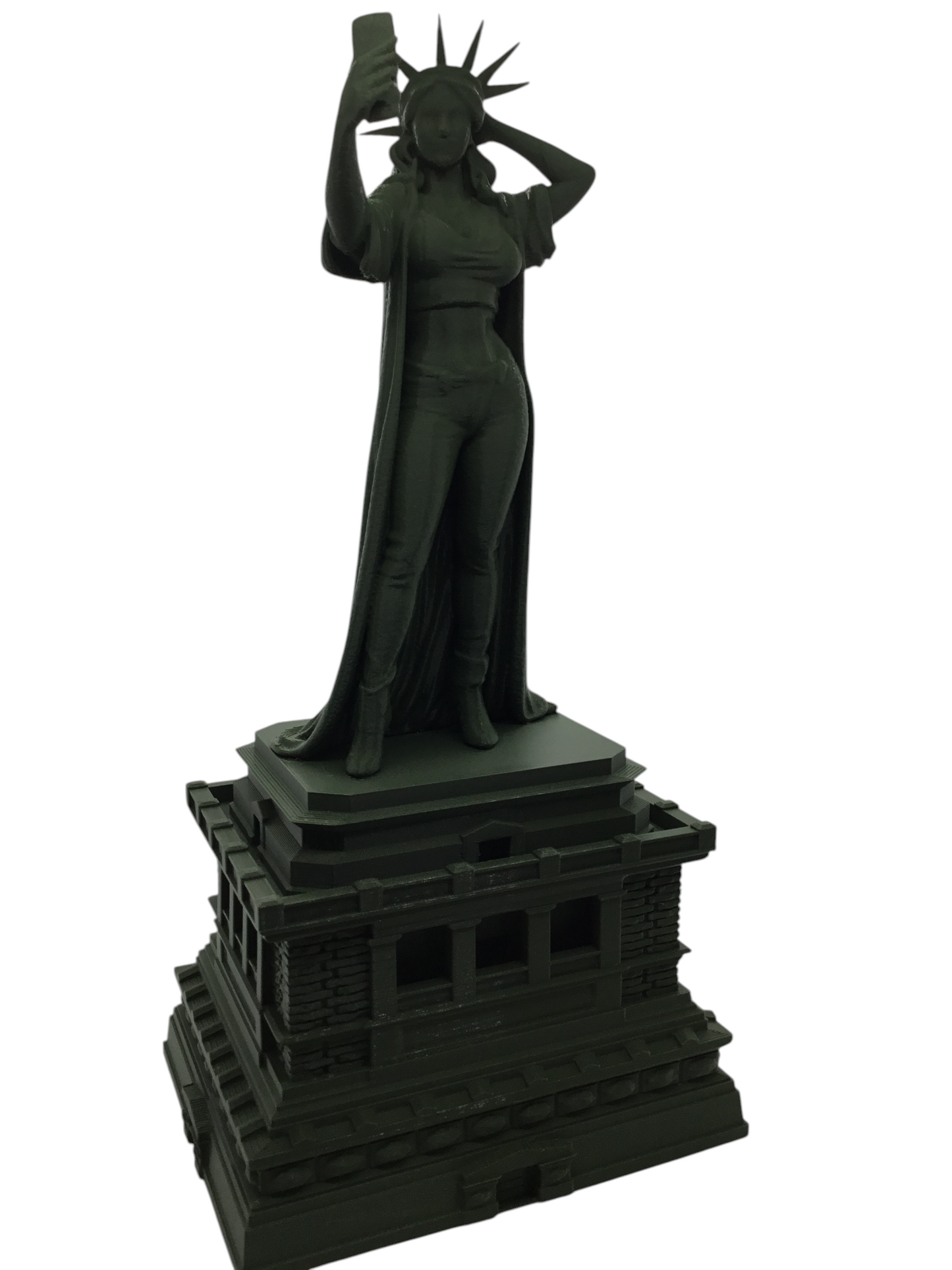 Modern Lady Liberty Statue of Liberty Selfie Style – 12” Tall Sculpture Souvenir