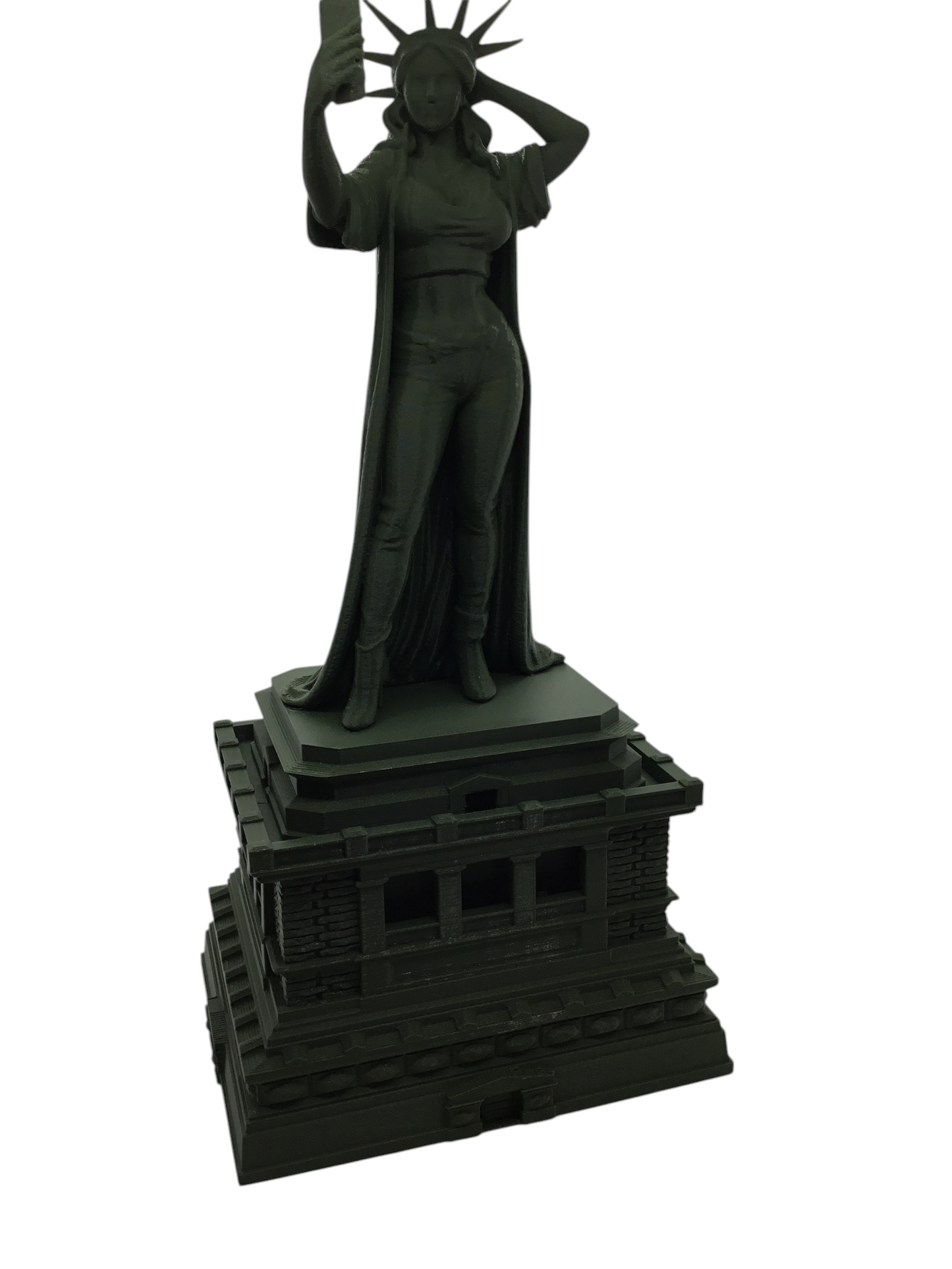 Modern Lady Liberty Statue of Liberty Selfie Style – 12” Tall Sculpture Souvenir