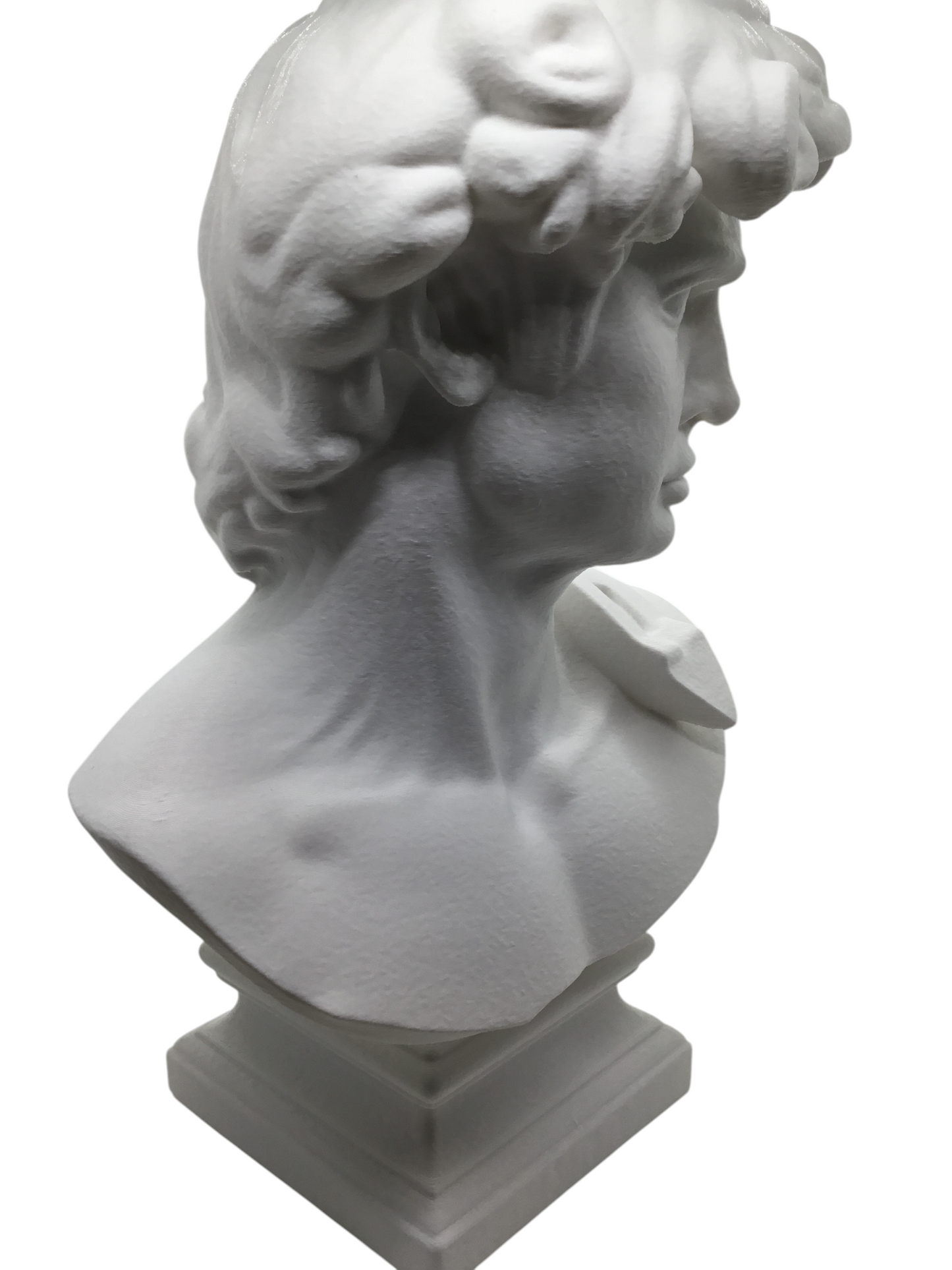 Large Michelangelo David Bust – 12” Statue – Classic Renaissance Sculpture
