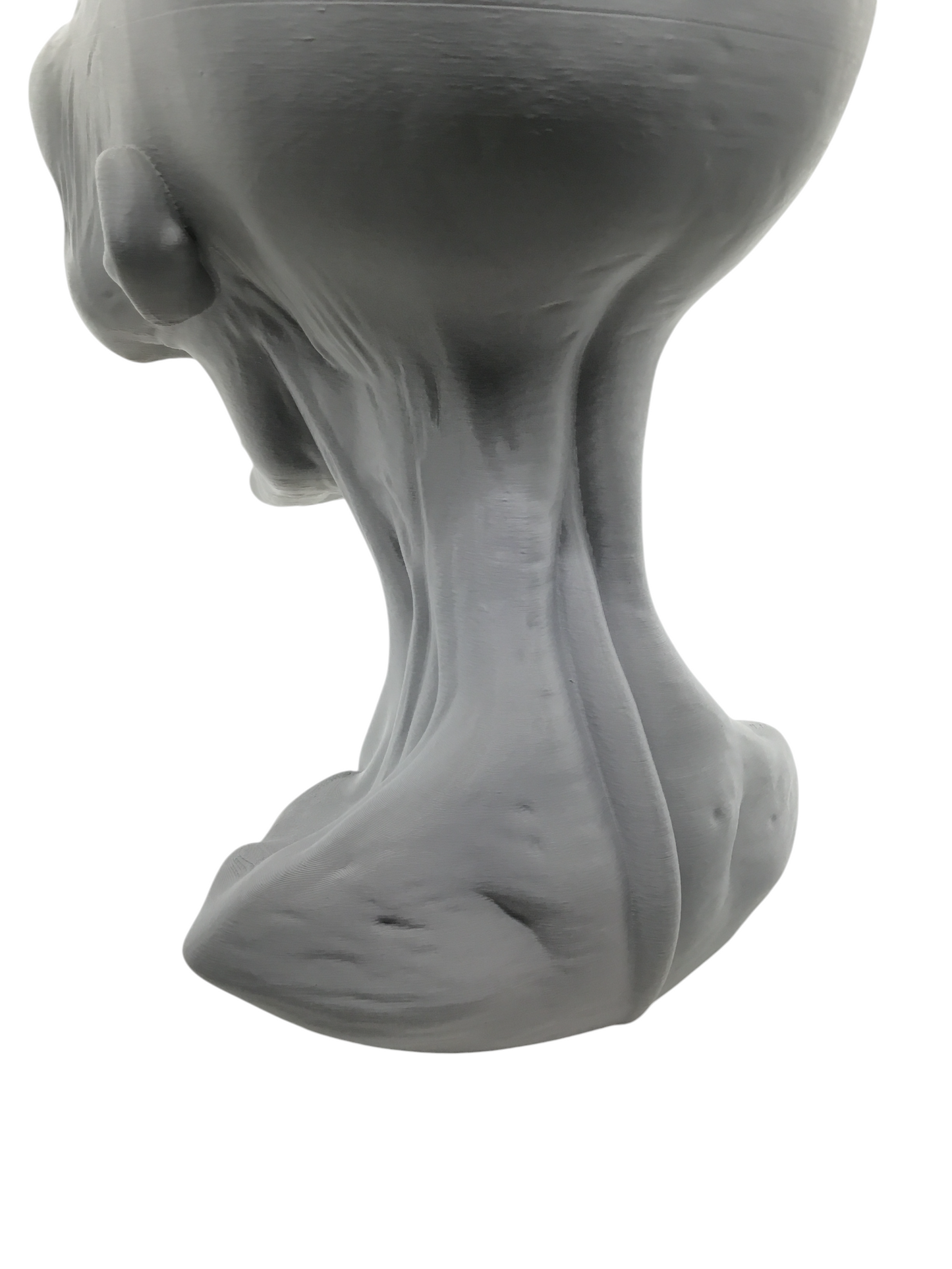 Large Alien Bust Sculpture 12.5" Detailed Grey Martian Head Sci-Fi Decor Statue