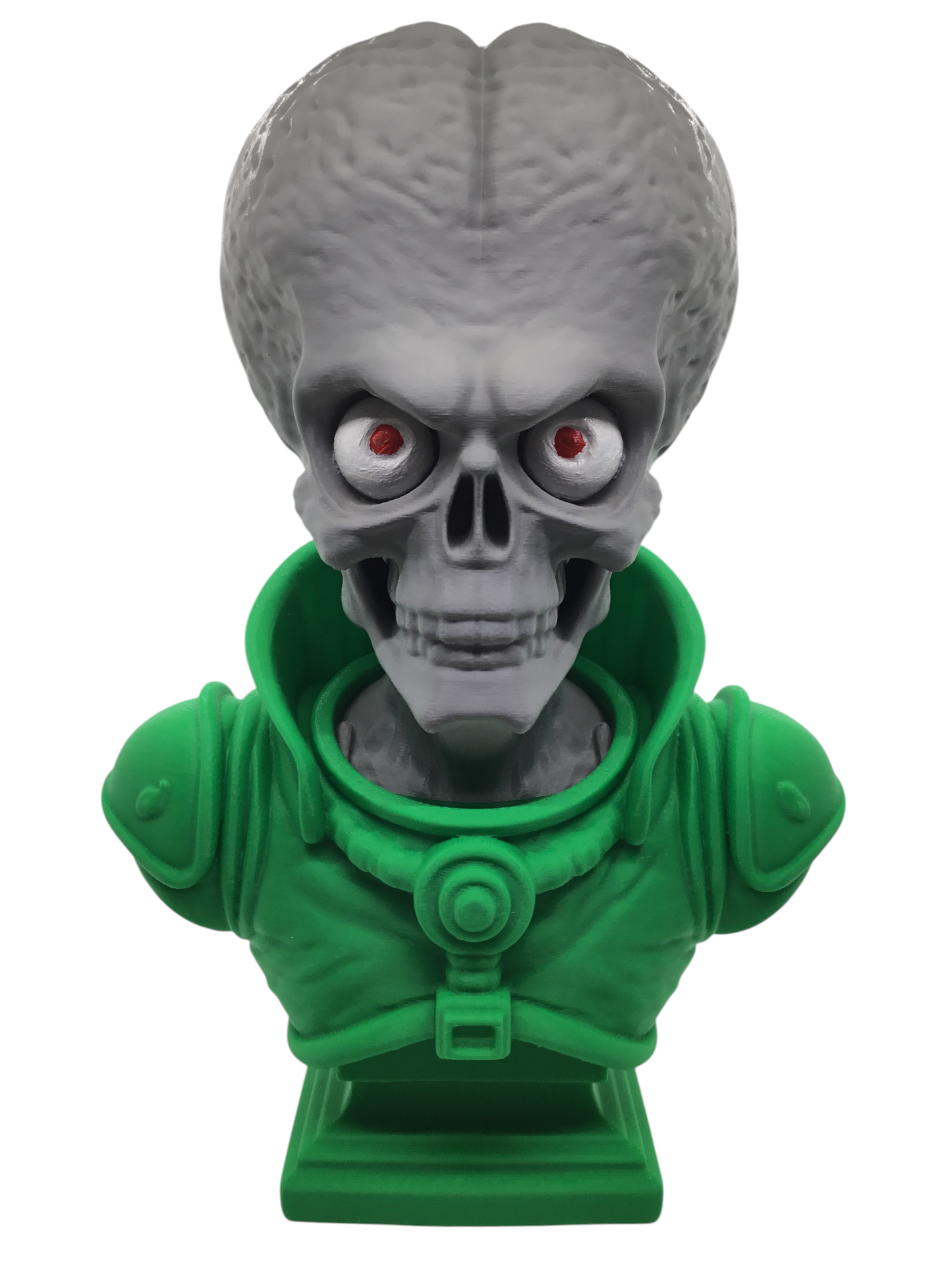 Large 12" Detailed Mars Attacks Alien Martian Sculpture Head Sci-Fi Décor Statue