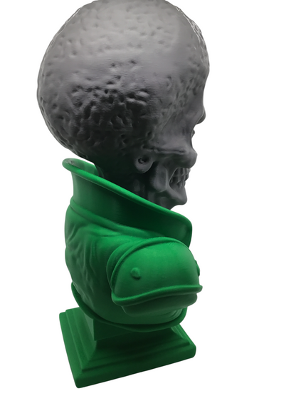 Large 12" Detailed Mars Attacks Alien Martian Sculpture Head Sci-Fi Décor Statue