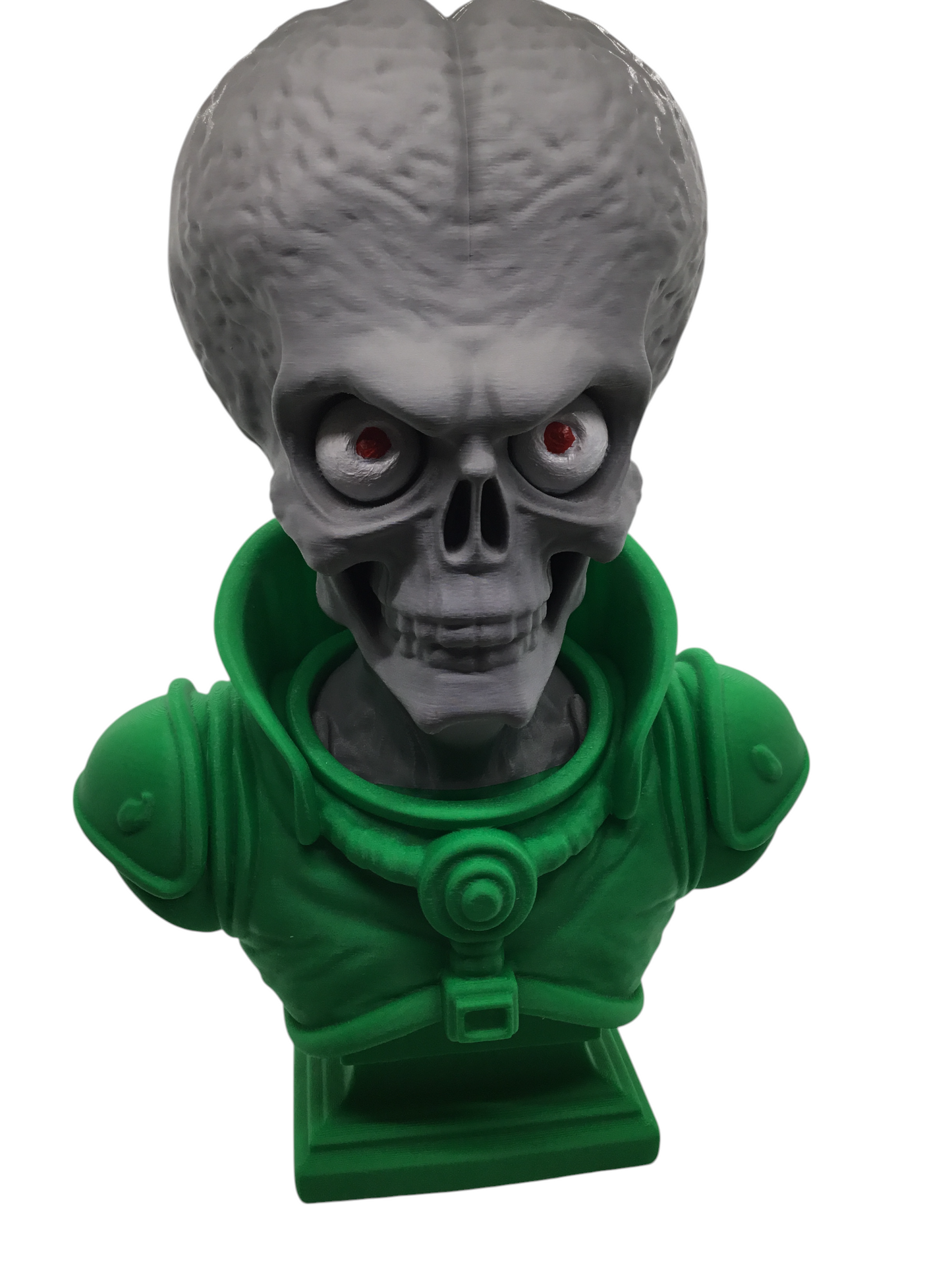 Large 12" Detailed Mars Attacks Alien Martian Sculpture Head Sci-Fi Décor Statue