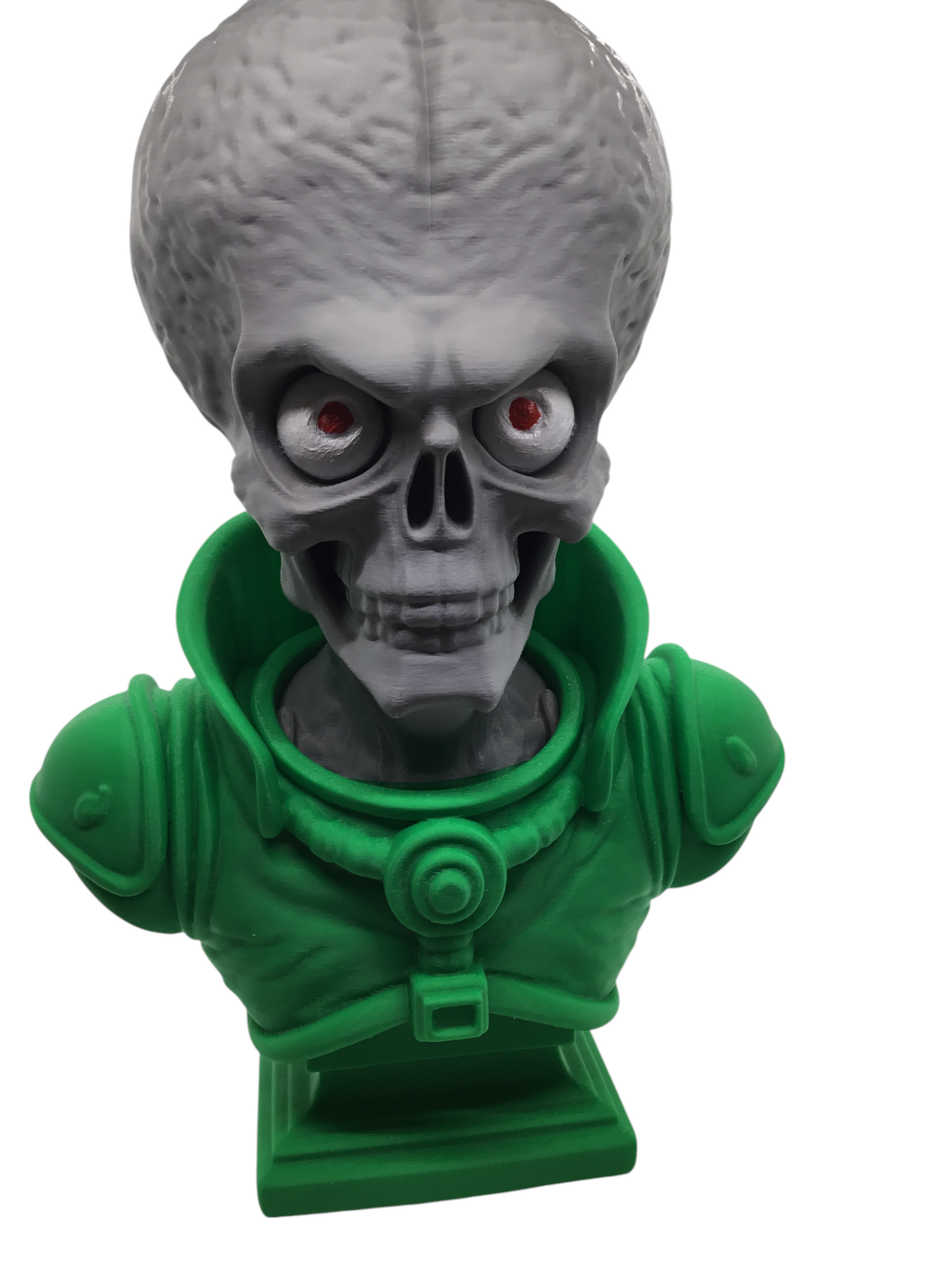 Large 12" Detailed Mars Attacks Alien Martian Sculpture Head Sci-Fi Décor Statue