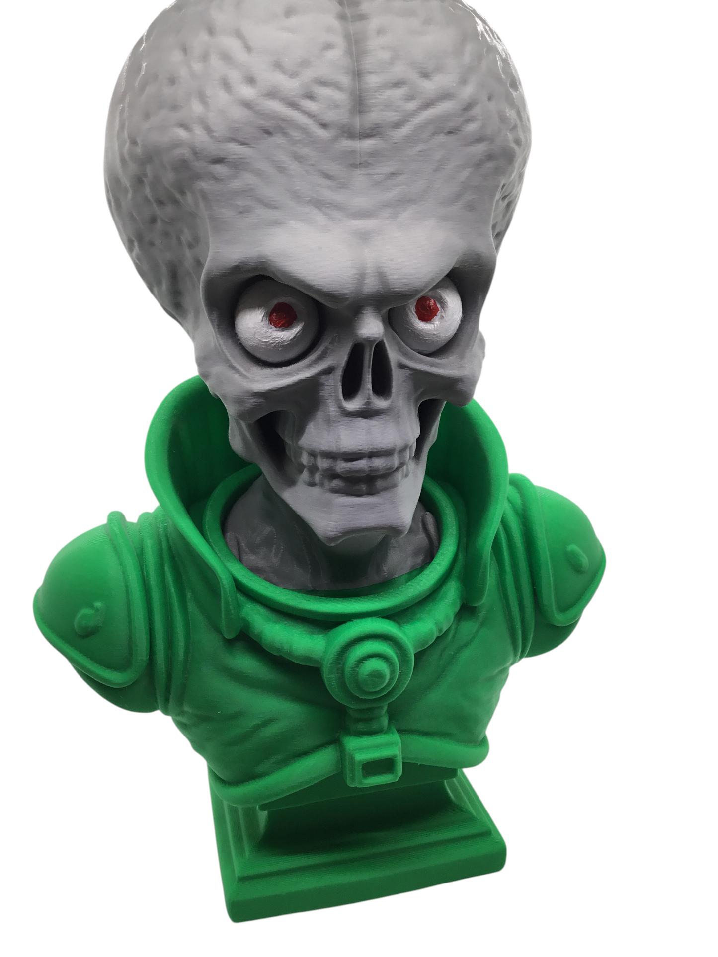 Large 12" Detailed Mars Attacks Alien Martian Sculpture Head Sci-Fi Décor Statue