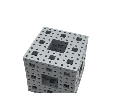 Menger Sponge Fractional Cube Dimensional Math Geometry Educational Stem Gift