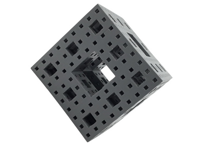 Menger Sponge Fractional Cube Dimensional Math Geometry Educational Stem Gift