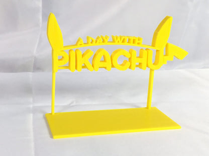 A Day With Pikachu Display Sign Pokemon