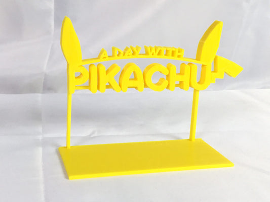 A Day With Pikachu Display Sign Pokemon