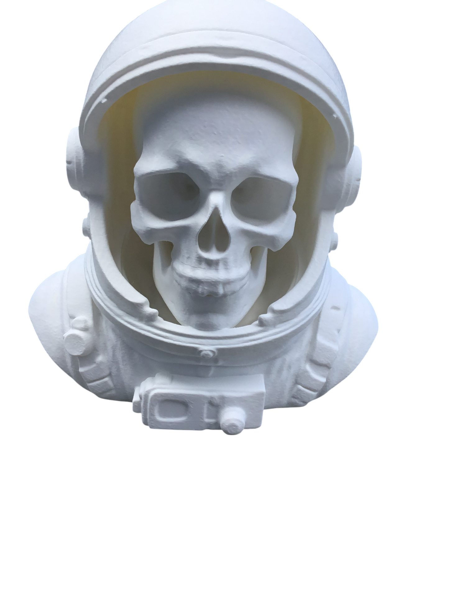 Custom 13" Astronaut Skull Helmet Display Bust Space Art Sculpture Unique Decor