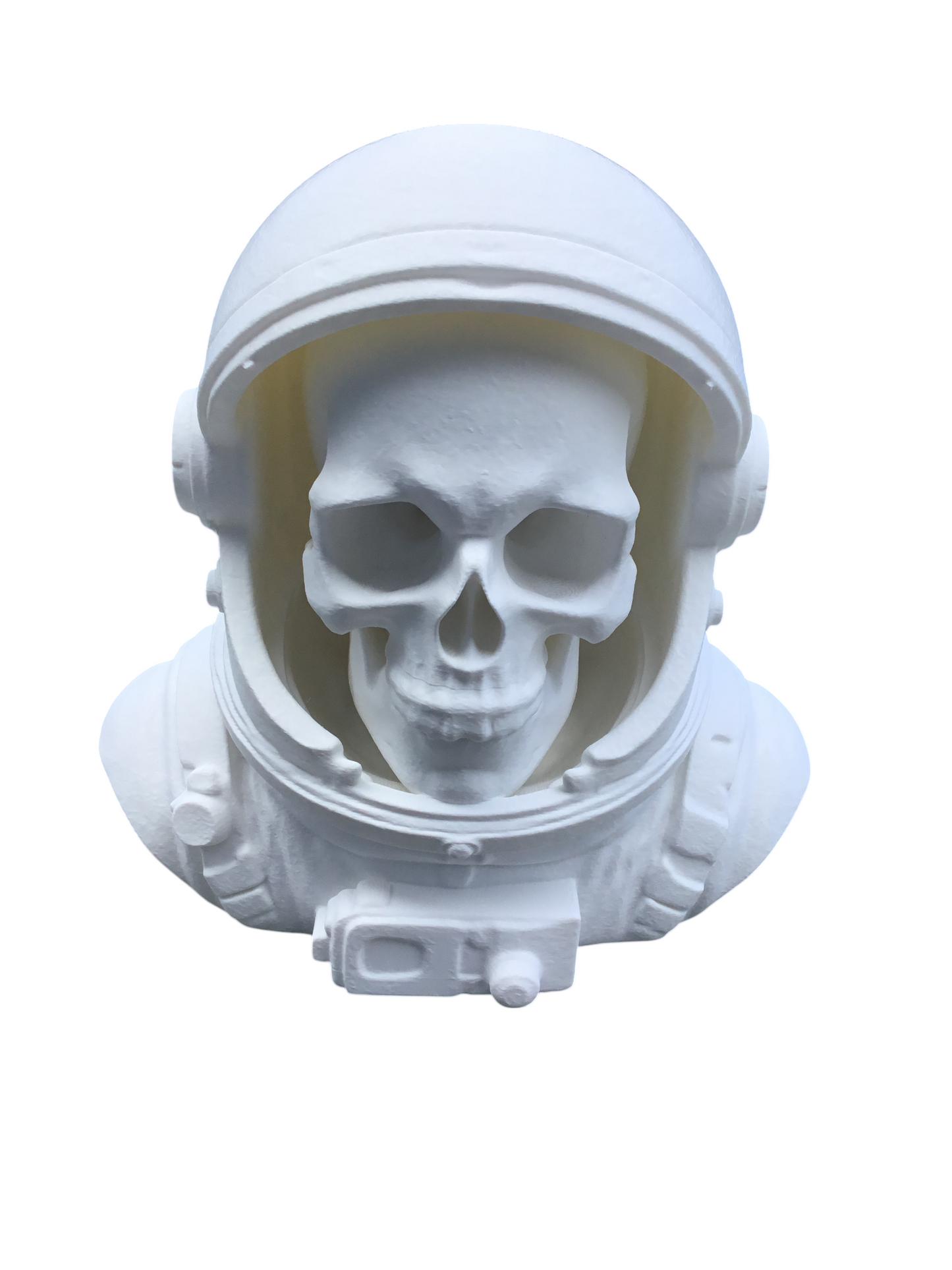 Custom 13" Astronaut Skull Helmet Display Bust Space Art Sculpture Unique Decor