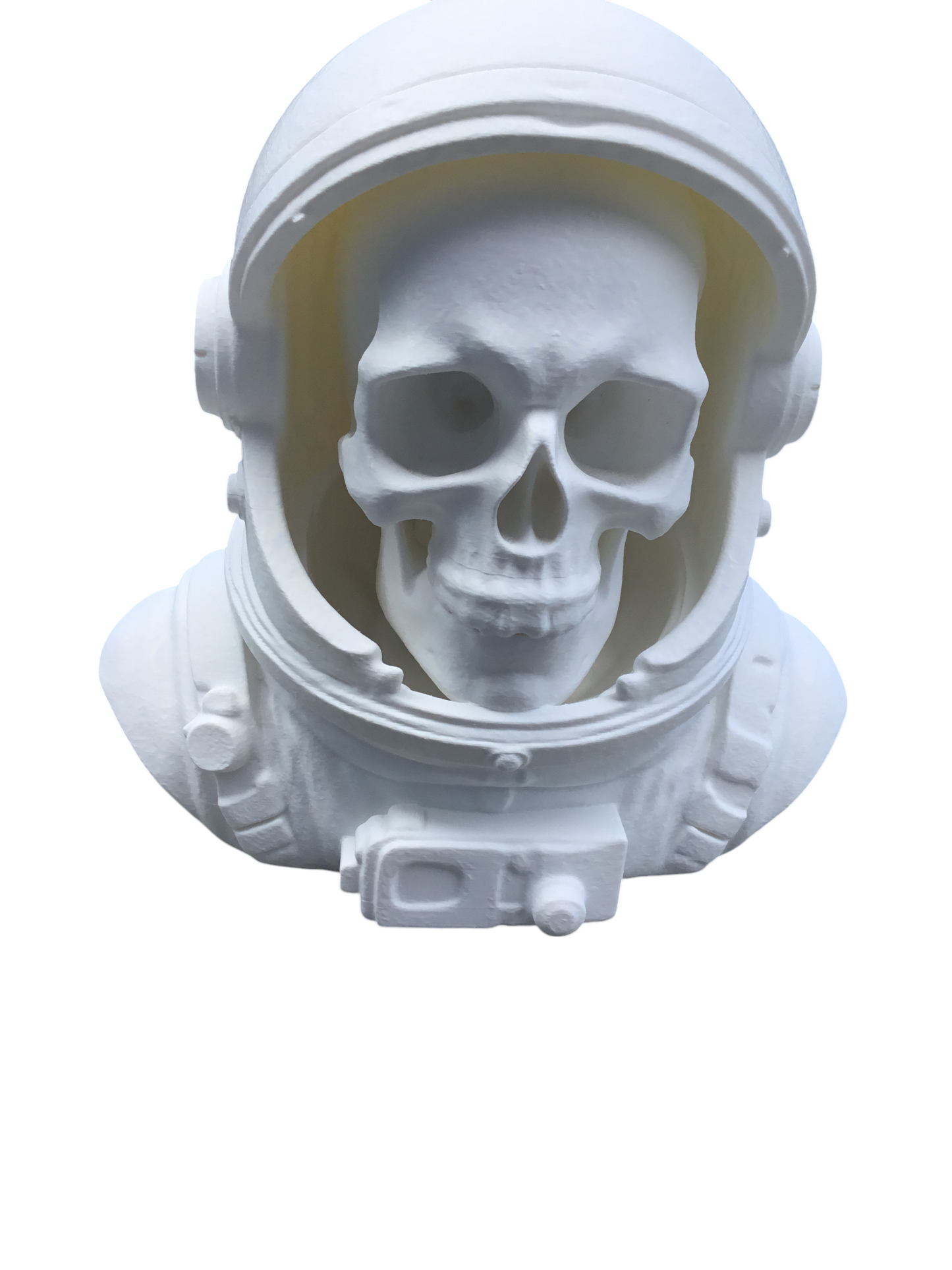 Custom 13" Astronaut Skull Helmet Display Bust Space Art Sculpture Unique Decor