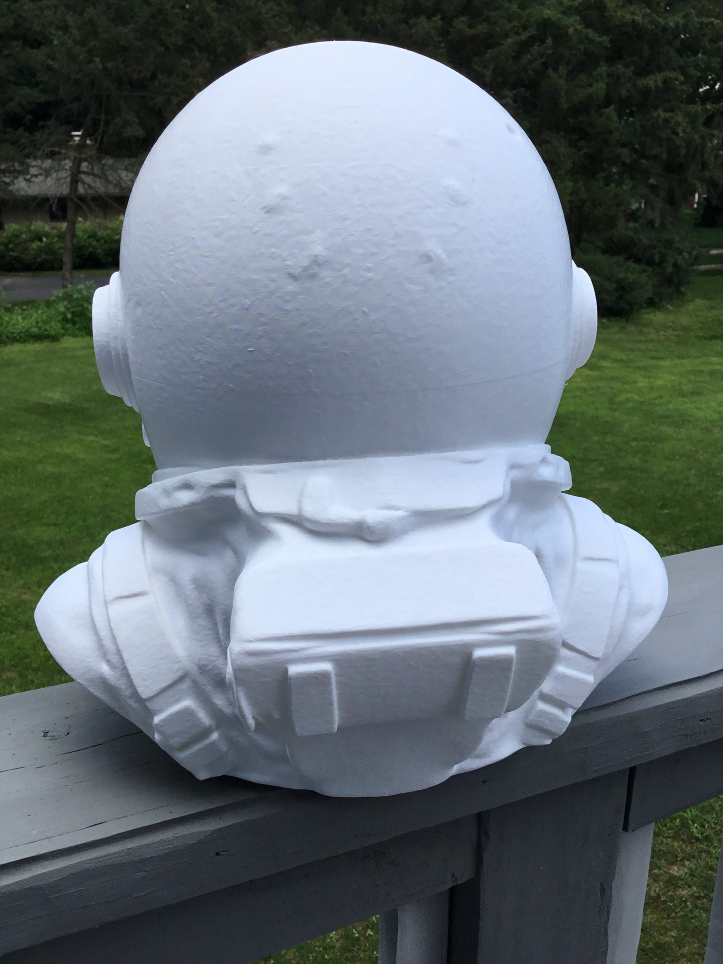 Custom 13" Astronaut Skull Helmet Display Bust Space Art Sculpture Unique Decor