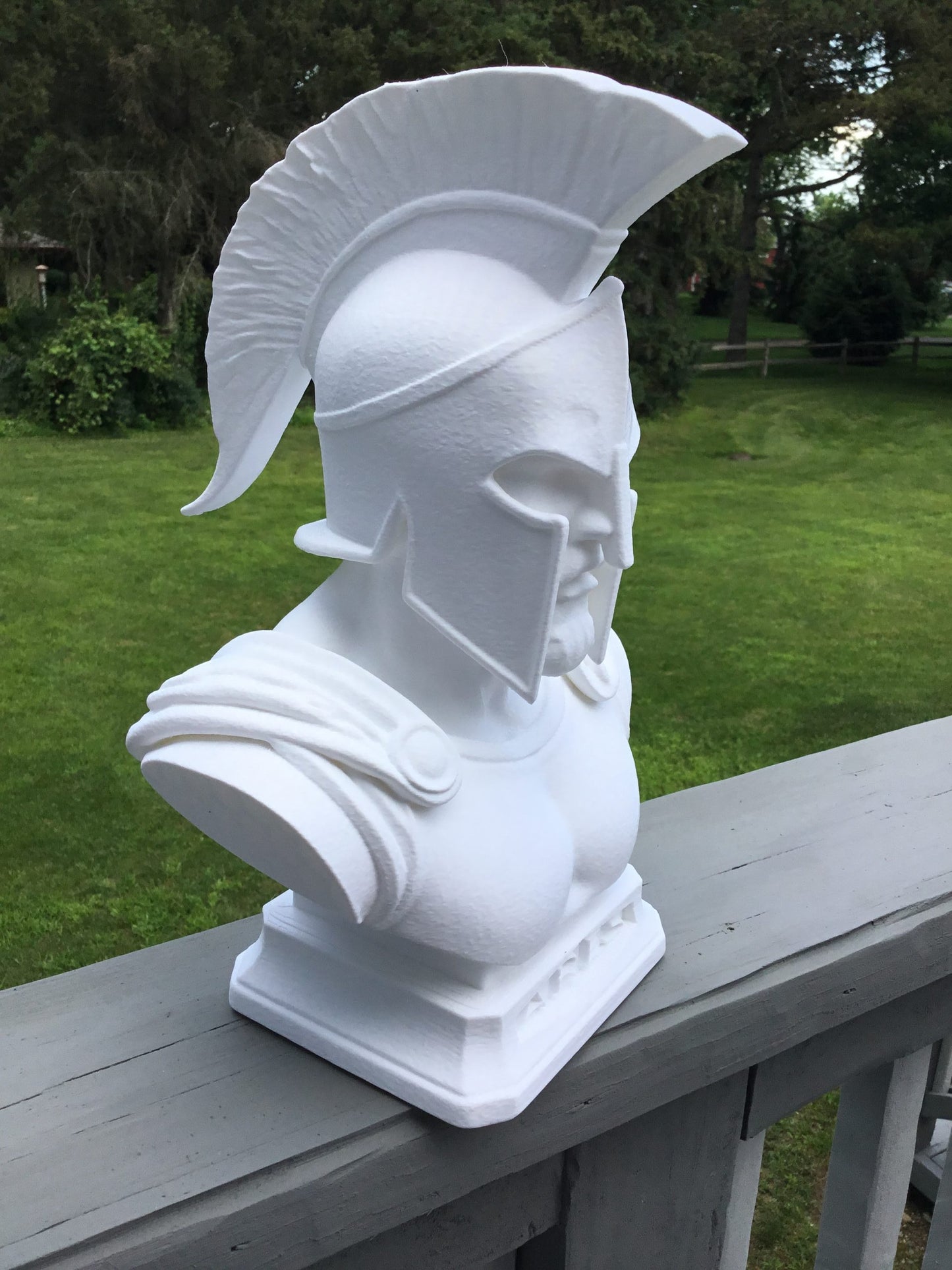 Custom 13" Ares God of War Bust Spartan Helmet Sculpture Greek Mythology Art