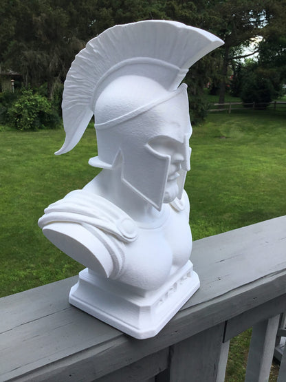 Custom 13" Ares God of War Bust Spartan Helmet Sculpture Greek Mythology Art