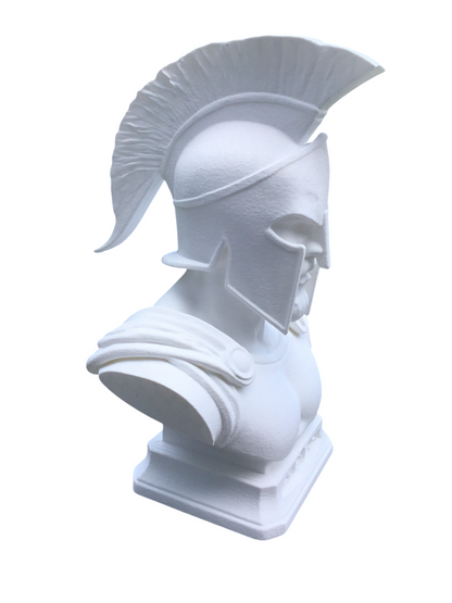 Custom 13" Ares God of War Bust Spartan Helmet Sculpture Greek Mythology Art