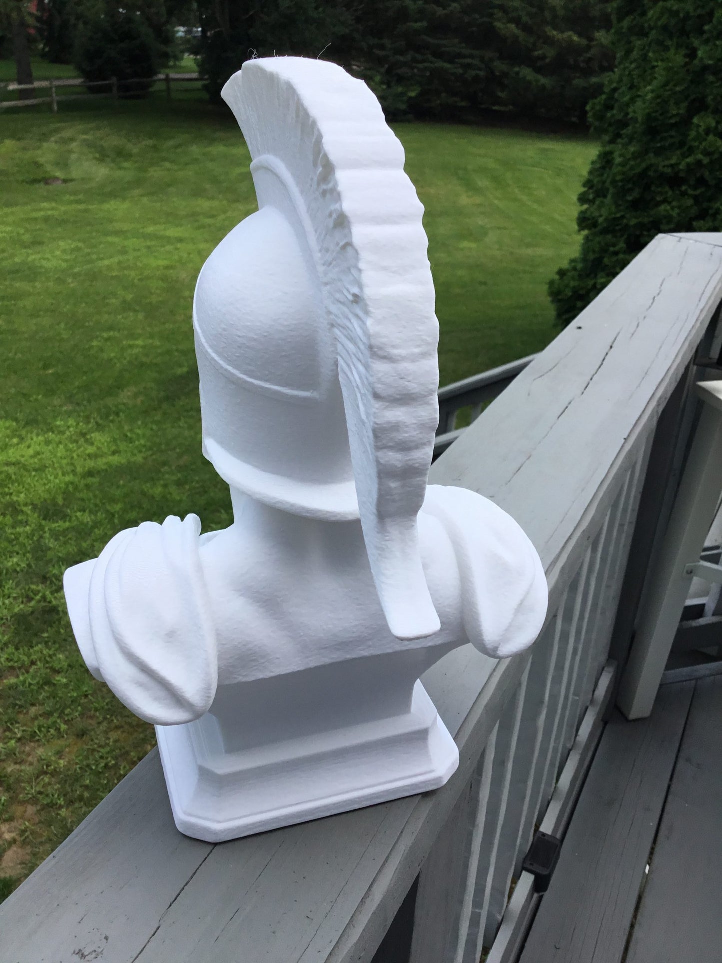 Custom 13" Ares God of War Bust Spartan Helmet Sculpture Greek Mythology Art