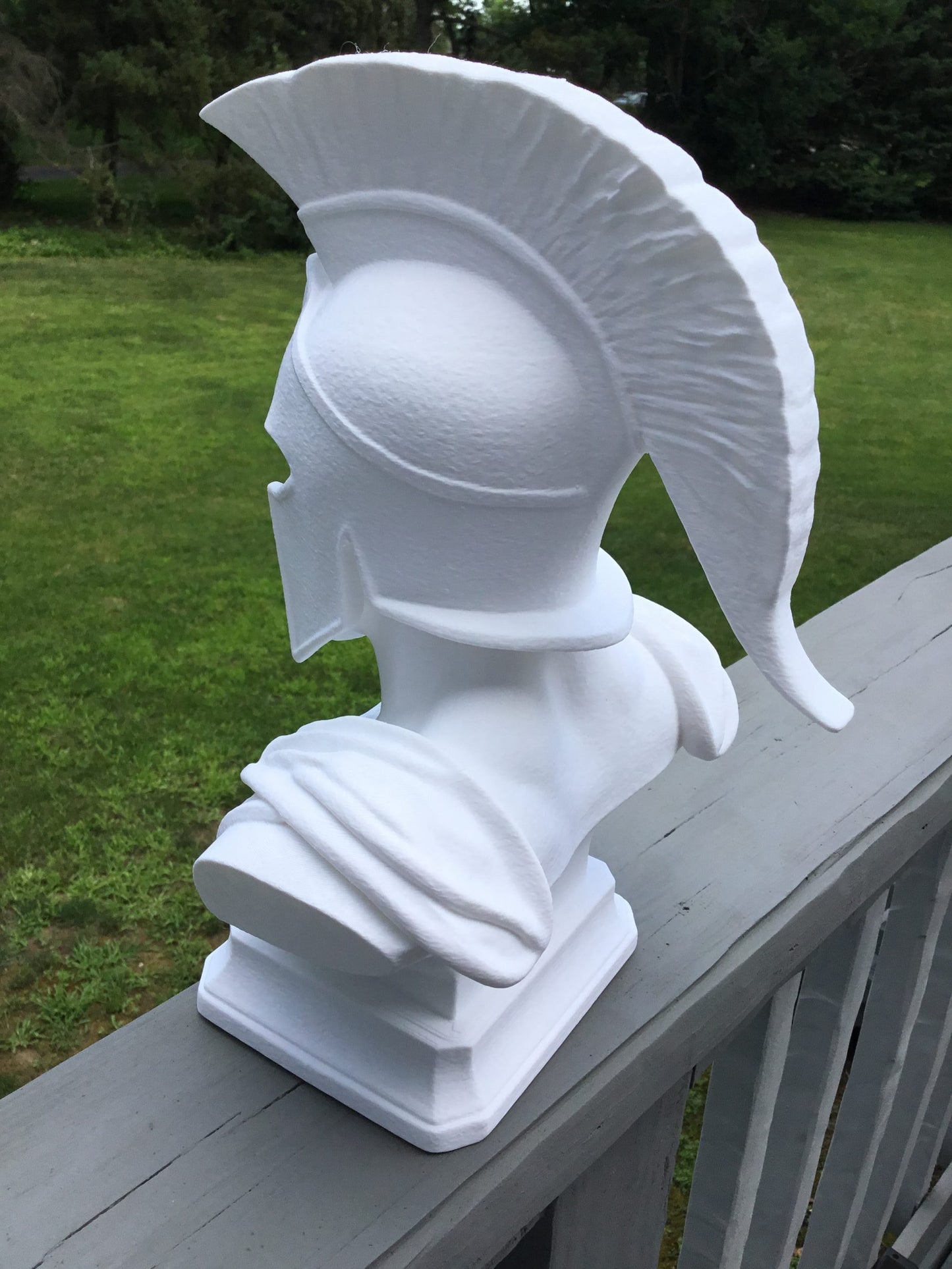 Custom 13" Ares God of War Bust Spartan Helmet Sculpture Greek Mythology Art