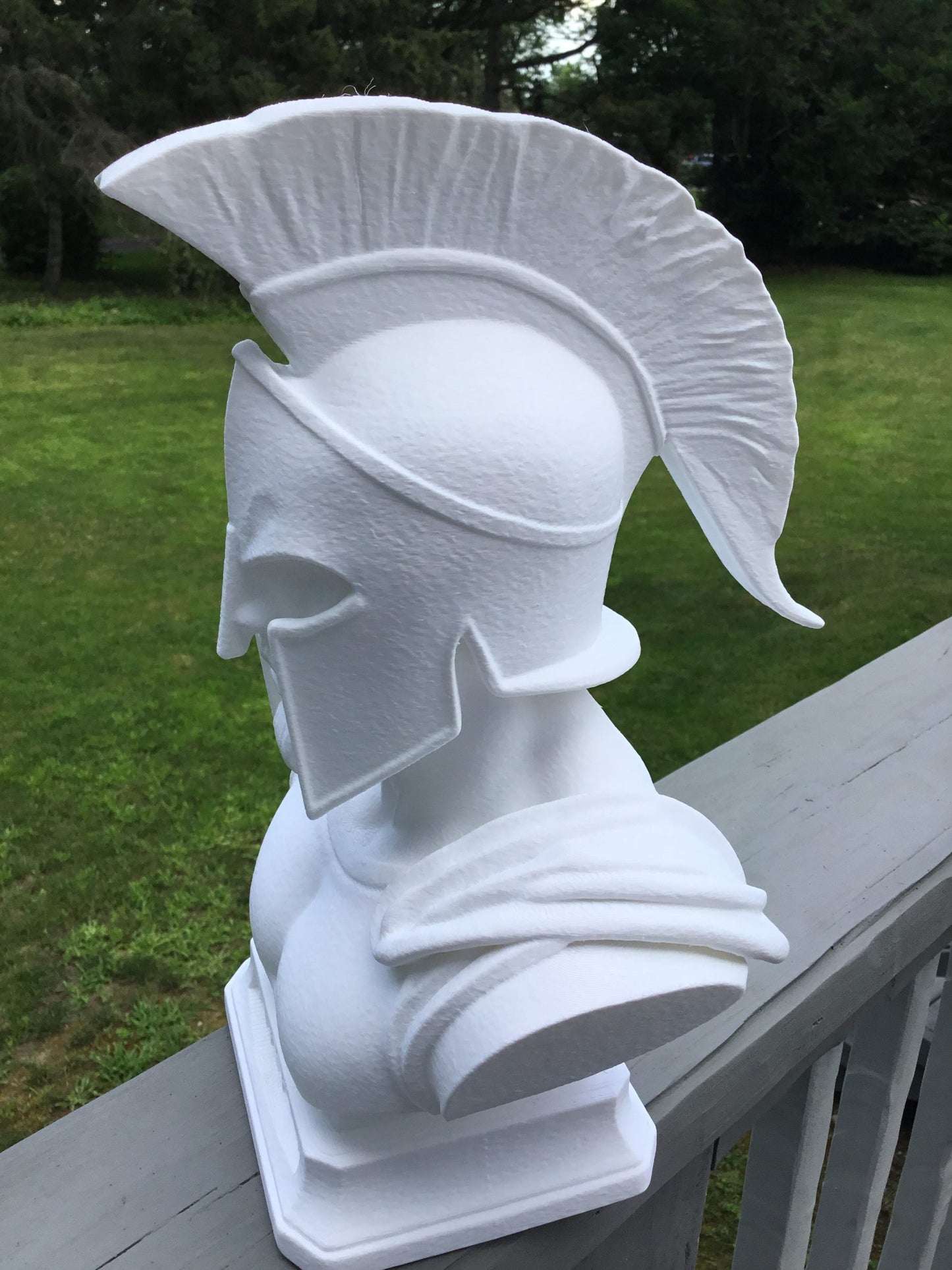 Custom 13" Ares God of War Bust Spartan Helmet Sculpture Greek Mythology Art