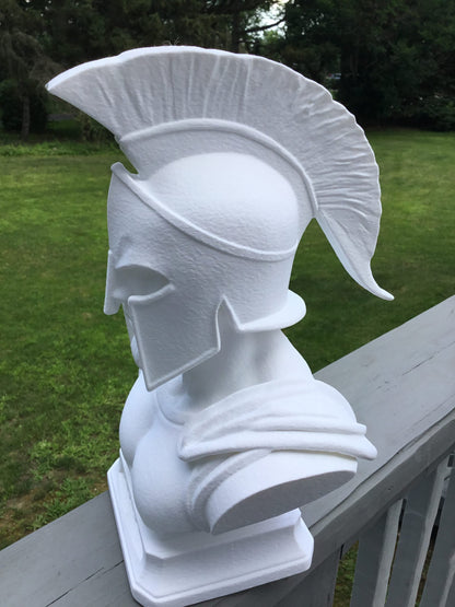 Custom 13" Ares God of War Bust Spartan Helmet Sculpture Greek Mythology Art